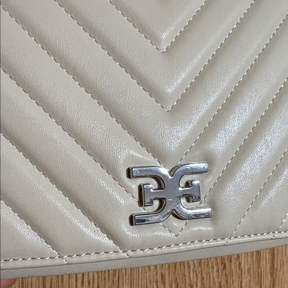 Sam Edelman Cream Quilted Crossbody Bag - Picture 3 of 14